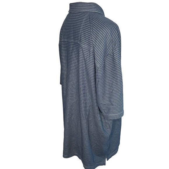 Tommy Bahama Island Zone Blue Gray Striped Pocket Polo Size XXL - Picture 9 of 12